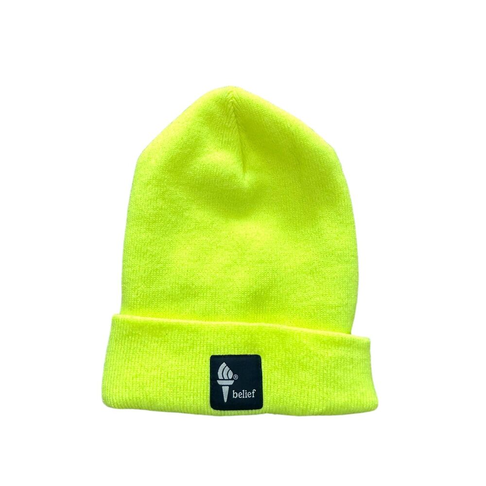 BELIEF NYC Cuff Beanie Neon Yellow One Size